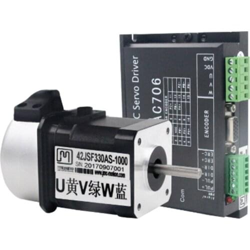 32W 24VDC 0.1N.m NEMA17 Brushless DC servo motor driver kit 1000 line 3000rpm JMC 42JSF330AS+MCAC706