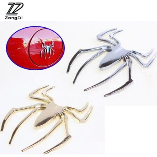 ZD 1Pc car stickers Metal spider for Opel astra h j g insignia Citroen c4 c5 c3 Toyota corolla c-hr Ford focus 2 3 accessories