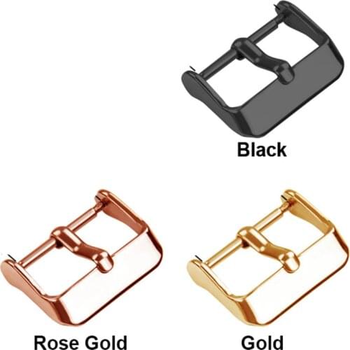 New 100pcs/lot watch buckle 304 Stainless steel watch buckle smooth polish with spring bar 14MM 16MM 18MM 20MM 22MM 24MM