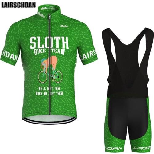 SPTGRVO LairschDan 2021 new green funny cycling set racing bike clothing men summer bicycle wear women cycling jersey mtb outfit