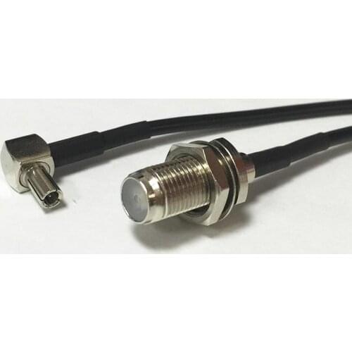 New F Female Jack Connector Switch TS9 Right Angle Connector RG174 Wholesale 20CM 8" Adapter