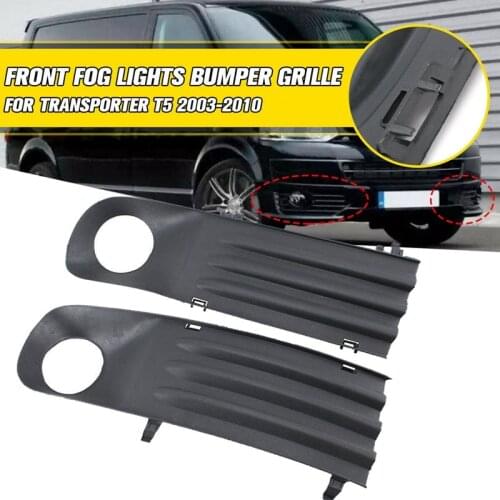 Front Bumper Fog Light Grilles Fog Lamp Cover for TRANSPORTER T5 2003-2010 7H0807489B 7H0807490B