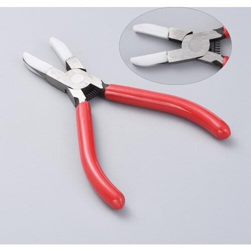 Carbon Steel Flat Nozzle Plastic Head Pliers DIY Pliers Handmade Jewelry Jewelry Accessories Making Tools
