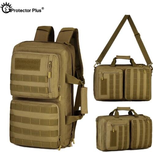 PROTECTOR PLUS Military Tactical Backpack 35L Three-use Computer Package Handbag Crossbody Bag Outdoor High Capacity Waterproof