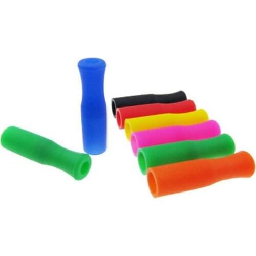 8 Colors Stock Silicone Tips for Stainless Steel Straws Tooth Collision Prevention Straws Cover Silicone Tubes SN450