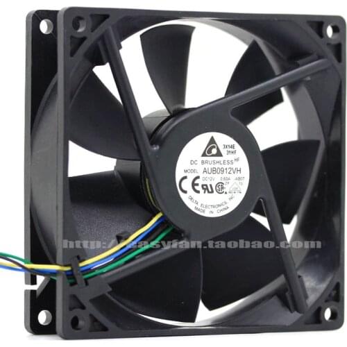Brand new DELTA AUB0912VH 9025 4PIN PWM high air volume cooling fan