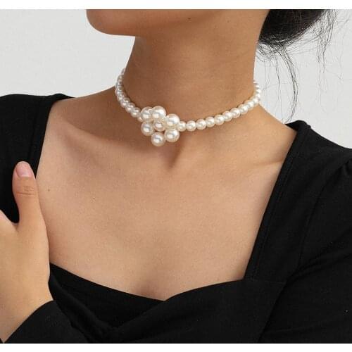 Party Wedding Dazzle Noble Multilayer Beads Chain Romantic Choker Necklace Simulated Pearl Necklace Fashion Jewelry