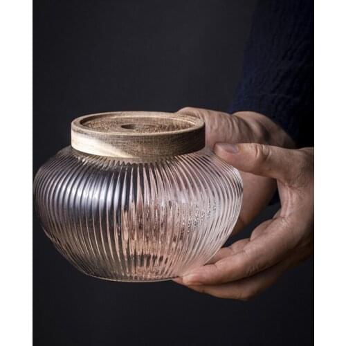 European-style Vertical Glass Tea Cans Large Capacity Coffee Beans Dried Fruit Flower Tea Storage Tanks Kitchen Food Containers