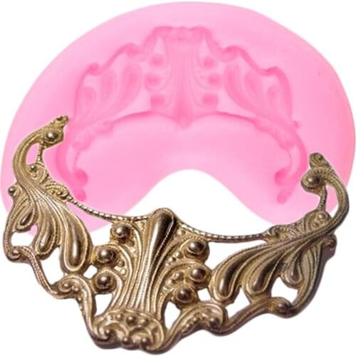 Vintage Relief Silicone Mold Cupcake Topper Fondant Cake Decorating Tools Chocolate Gumpaste Mould Candy Clay Resin Moulds