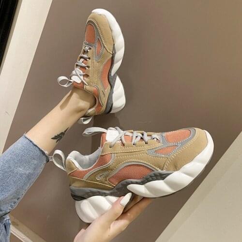 QWEDF 2019 Women Casual Platform Sneaker autumn Femme Thick Bottom Footwear Woman Casual Platform Shoes Womens sneakers F4-12