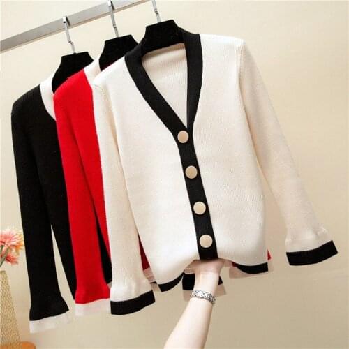 Woman Sweaters Pullover Spring Sweater Cardigan Soft Sweater V-neck Sweater Coat Women Femme Chandails