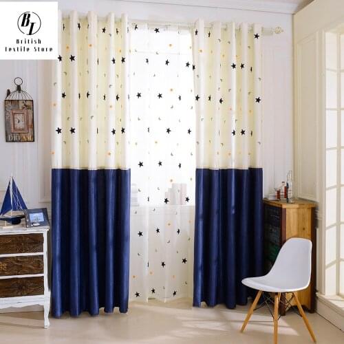 2021 Customized Bedroom Childrens Room Curtain Boys and Girls Bedroom Floating Window Curtain Left and Right Biparting Open