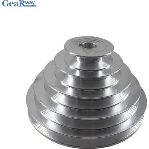 5 Steps A Type V Belt Pagoda Pulley 150mm Outside Diameter Aluminum Pulley 14/16/18/19/20/22/24/25/28mm Bore V-Belt Pulley