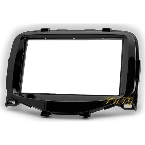 Car Radio Fascia,Dash Kit is suitable for 2014-2015 TOYOTA AYGO(UV BLACK),Double Din Car Audio Frame