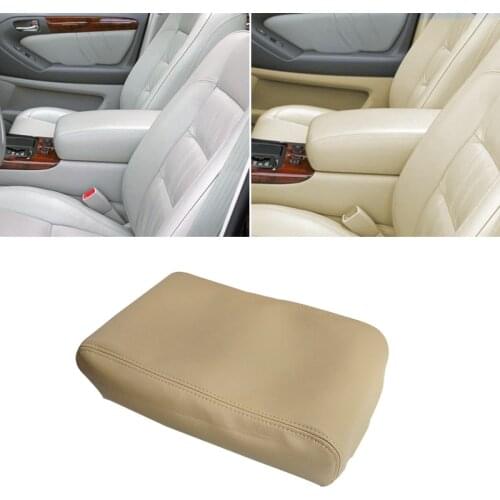 Beige Center Armrest Leather Cover For Lexus GS300 GS400 GS430 1999 2000 2001 2002 2003 2004 Central Armrest Box Skin Cover Trim