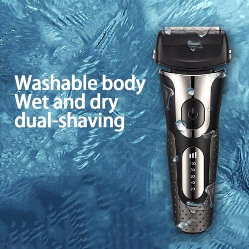 Mens Electric Shaver One Blade Razor Wet-Dry Dual Use Shaving Machine LCD Display Fast Charging Hair Beard Trimmers Clippers