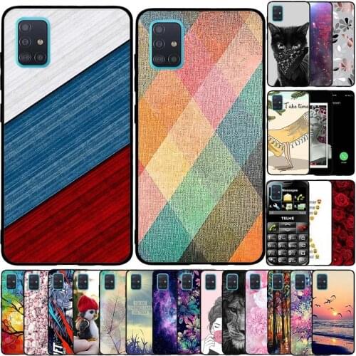 Case For Samsung Galaxy A51 Case Silicone Transparent Back Cover For Samsung Galaxy A51 Case Bumper Coque Soft Coque Cute Cat