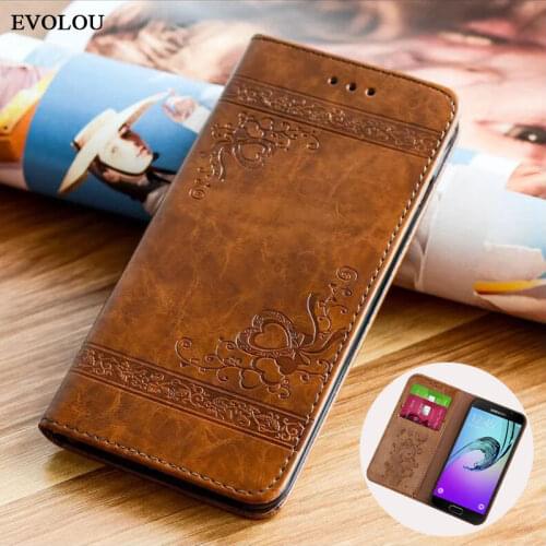 Flip Wallet Leather Case for Samsung Galaxy A7 2017 A5 A3 Cover Embossed Flip Book Cases for Samsung A5 A3 2016 A310 A510 Bag
