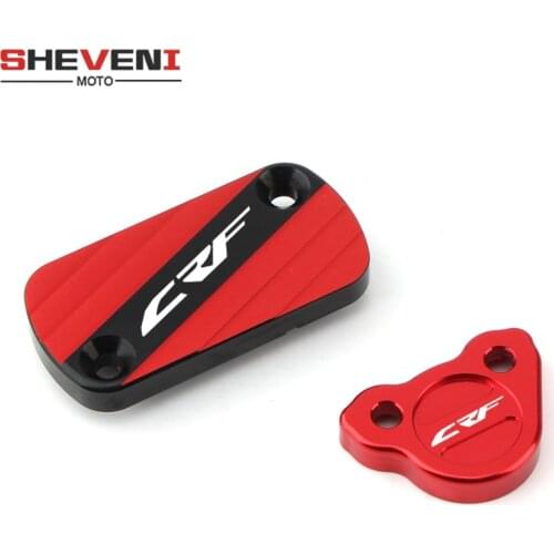 CNC Motorcycle Front Rear Brake Fluid Reservoir Cap Cover For HONDA CRF150R CR150R CR250R CRF250R CRF250X CRF450R CRF450X CRF CR
