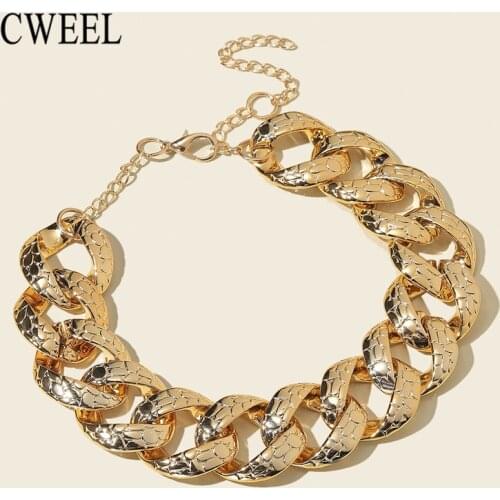 CWEEL Fashion Choker Necklace For Women Chains On The Neck Punk Statement Goth African Gold Color Boho Accessories Party Gift