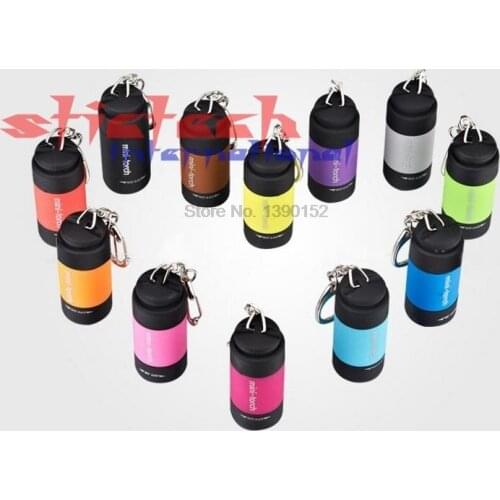 By dhl or ems 500 pcs 0.3W 25Lm Mini Keychain Pocket Torch USB Rechargeable LED Light Flashlight Lamp Multicolor Mini-Torch
