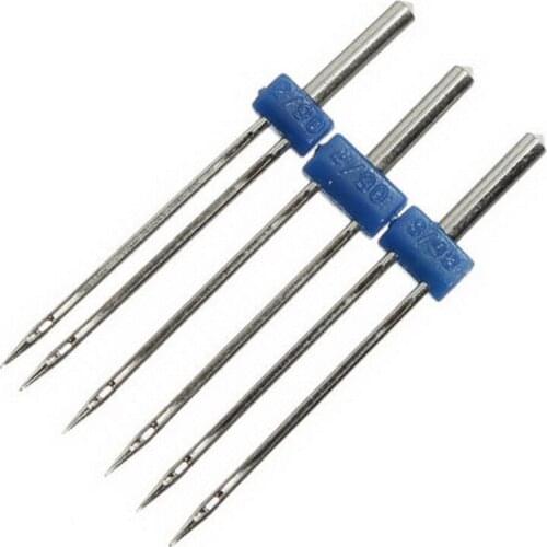 Double Twin Needles Wrinkled Sewing Presser Foot for Sewing Machine Size 2/90 3/90 4/90 multifuctional fittings