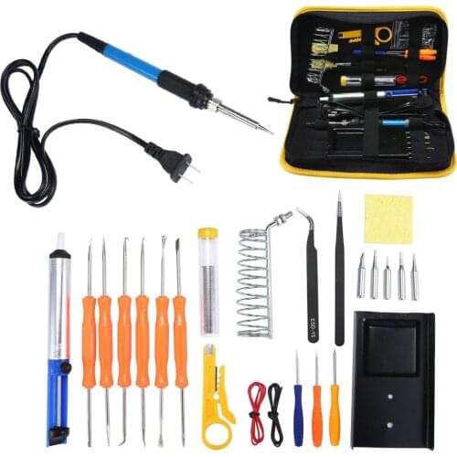 110V 220V Temperature Electric Soldering Iron Kit 60W Soldering Iron kit With Multimeter Desoldeirng Pump Welding Tool