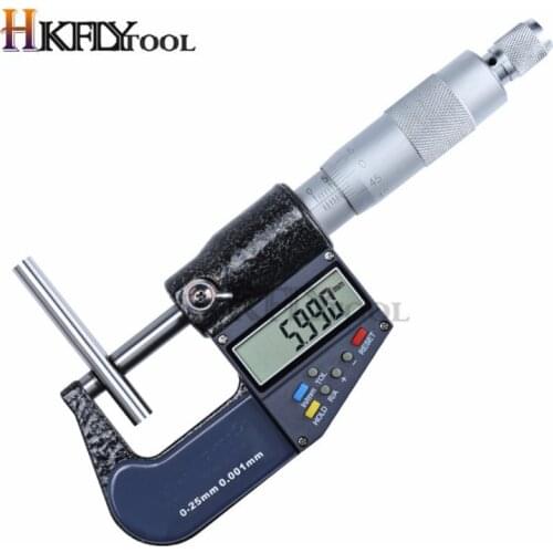 0.001mm Electronic Outside Micrometer 0-25mm Digital Micrometer Caliper Gauge Meter Micrometer Carbide Tip Measure Tools