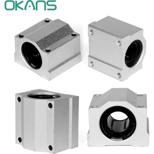 Hot Sale 4Pcs SC20UU 20mm Aluminum Linear Motion Ball Bearing Slide Bushing For CNC