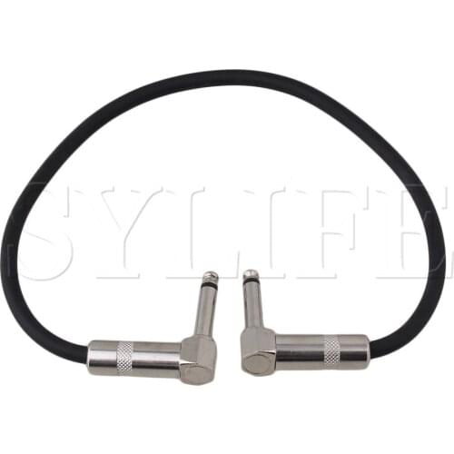 Flexible 30cm GUITAR Bass Signal level PATCH Effect Lead Cable 6.3mm Black