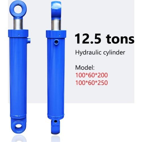 100*60*200/250mm Hydraulic Cylinder Heavy Duty Two-way Lifting Oil Pressure Top Accessories Hydraulic Oil Cylinder 12.5 Tons