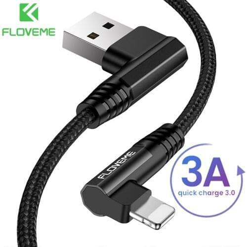 FLOVEME 3A Fast Charging USB Cable Micro USB Type C Cable Phone Accessories Charger Cord For iPhone iPad Samsung Xiaomi Huawei