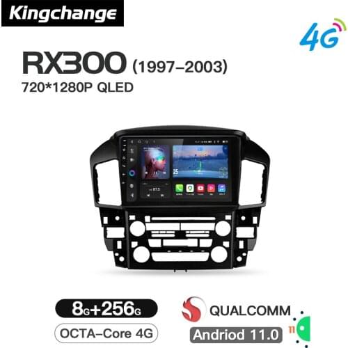 Kingchange Octa-Core Android 11 Car Video Navigation Player Multimedia For Lexus RX300 XU10 1997 - 2003 Radio Stereo GPS Wifi