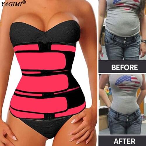 YAGIMI Slimming Sheath Shapewear Fajas Colombian Girdles Waist Trainer Body Shaper Shaping Strap Corset Top Workout Sweat Belt