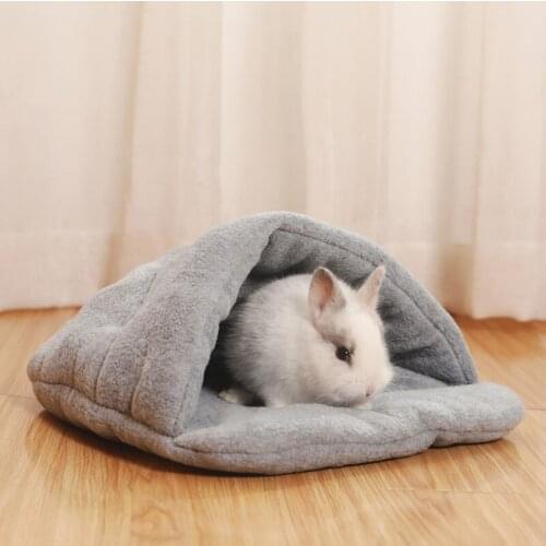 Pet Hamster Guinea Pig Bed Sleeping Bag Small Animal Cave Nest Cushion Warm Slippers Rabbit Rat House Cozy Hideout 38x28cm