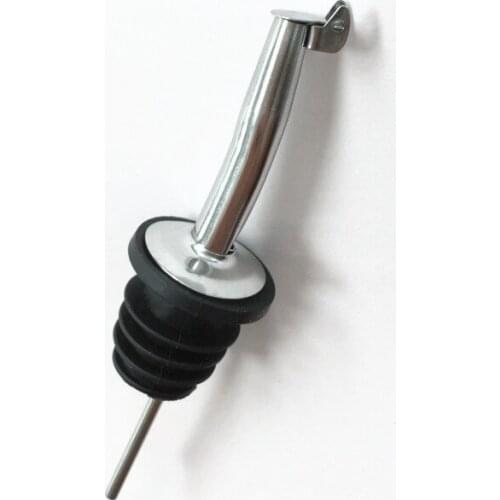 2pcs HOT Stainless steel wine Olive Oil Pourer Dispenser Spout Glass Bottle Pourer Black