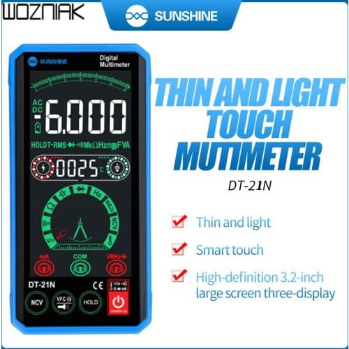 SUNSHINE DT-20N Touch Multimeter Fully Automatic High Precision Color Screen AC DC Voltage and Current Resistance Measurement