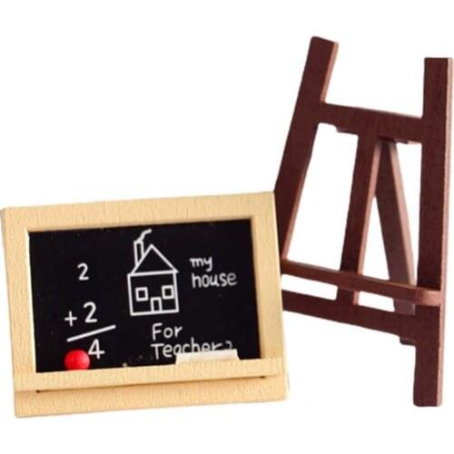 Simulation Easel Drawing Board Gallery Scene Dollhouse Decor Kids DIY Craft Gift
