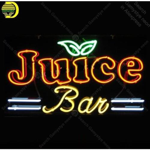 NEON SIGN For Juice Bar NEON Bulbs Sign Lamp Real GLASS Tube Decorate Beer Handcraft Advertise custom neon light Personalized