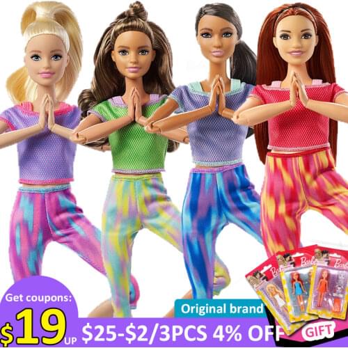 Original Barbie Joined Move YOGA Dolls 18 Inch Bjd 1/4 Body Barbie Baby Dolls Girls Toys for Kids Girl Brinquedos Toys Juguetes