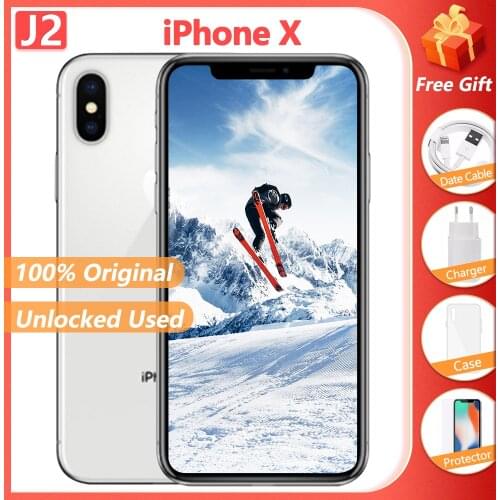 Original Apple iPhone X Hexa Core Smartphone 5.8'' 3GB RAM 64/256/512GB ROM A11 Bionic Unlocked Used iPhone X Mobile Phone