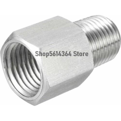 Pipe to Fitting Adapter, Gauge Adapter, 1/4" NPT Male Pipe x M14x1.5 Female Pipe