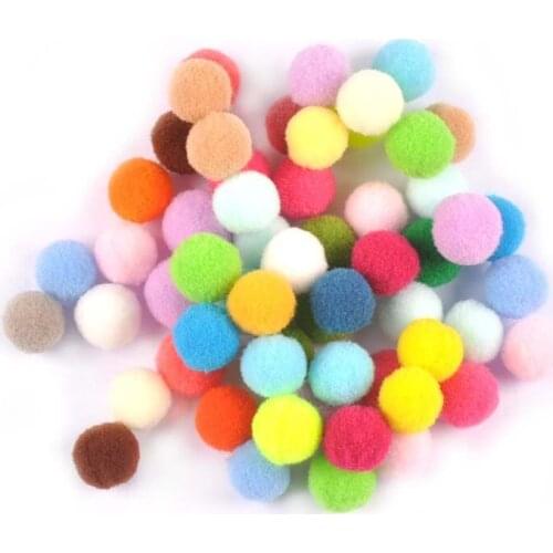 100Pcs Mixed Color Soft Pompoms Balls Fluffy For Kids Toys DIY Crafts Supplies Pom Home Wedding Decor Handmade Accessories c3146