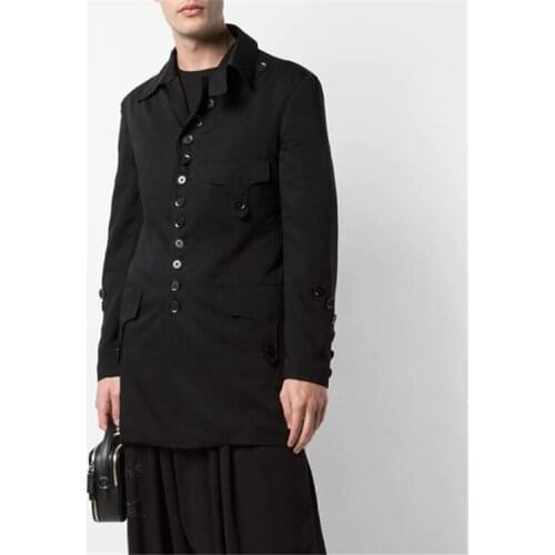 S-7XL!!New style mens jacket mens spring and fall multi-button suit youth personality jacket European and American casual coat