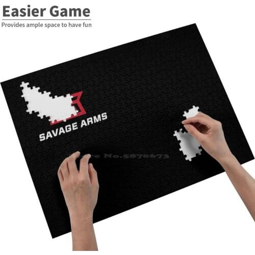 Savage Gun Black Tee 300 500 1000 Pcs Jigsaw Puzzle For Adult Kids Game Toy Gift Browning 511 Tactical Benelli Heckler And Koch