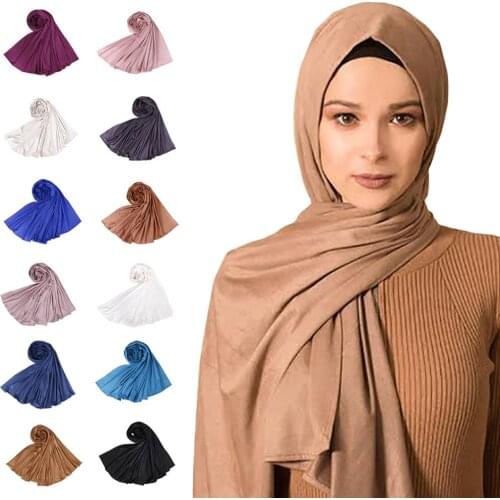 Trendy Women Muslim Hijab Scarf Hijabs Scarves Islamic Shawls Soild Headscarf For Women Headwrap Headscarf Shawls Plain Stole
