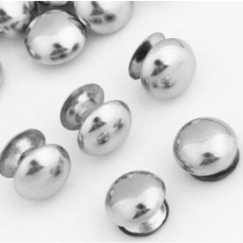 100 Silver 0.28" DIY Round Mushroom Rapid Studs Rivets Punk Jewelry,Shoes,Bags,clothes Accessories garment Sewing rivet