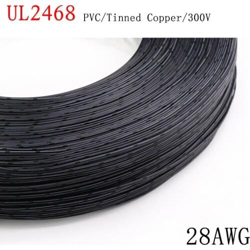 UL2468 28AWG 2pin Wire 0.1mm2 PVC Insulated Extend Cord Tinned Copper Electric Cable Car Audio LED DIY Connector Black Red White