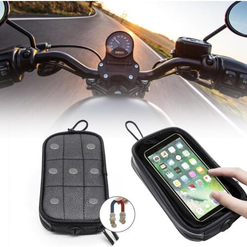 Universal Motorcycle Fuel Tank Bag Magnetic Fuel Tank Transparent Bag Mobile Phone Seat Bag Oil Bag Cell Phone Holder Pouch