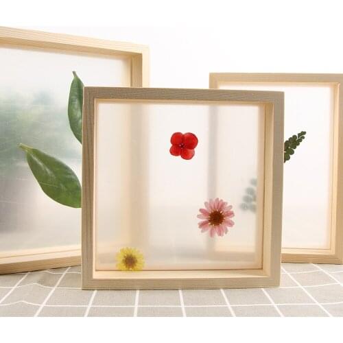 1PC Vintage Wooden Photo Frame Blank DIY Plant Specimen Painting Art Display Box Home Wall Fashion Decoration Accessories Tools